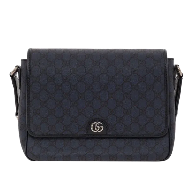 Gucci Supreme Canvas Ophidia Medium Messenger Bag – Blue