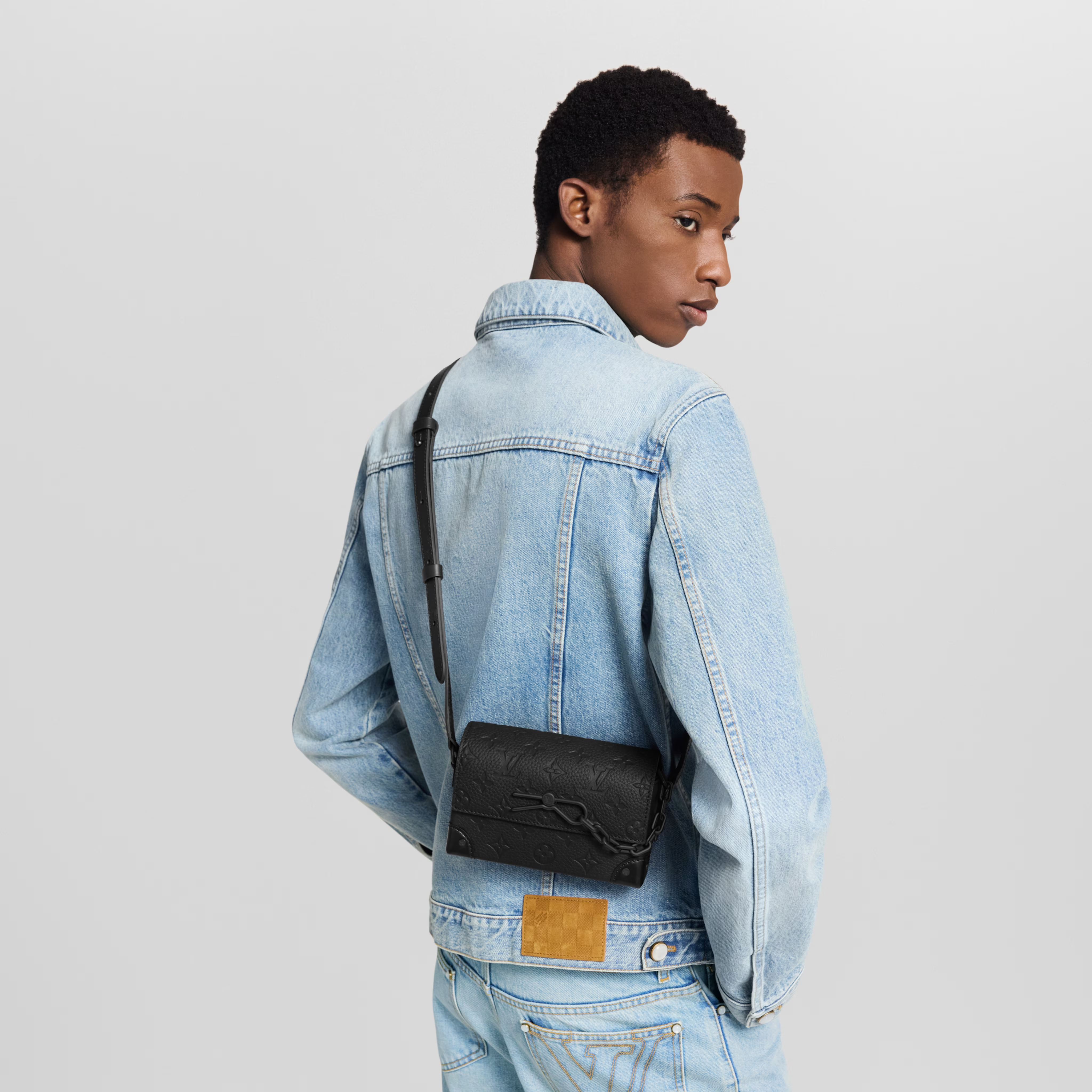 Louis Vuitton Monogram Taurillon Steamer Wearable Wallet – Black
