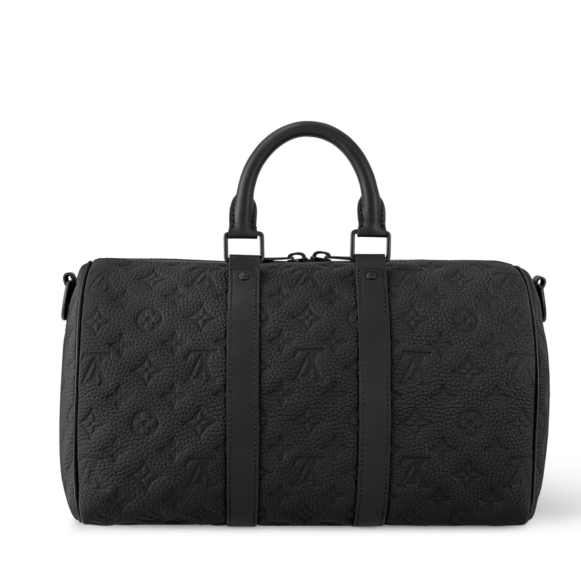 Louis Vuitton Taurillon Monogram Keepall Bandoulière 35 Duffle Bag – Black