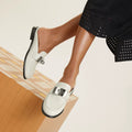 Hermes Lota Mules - White of Paris