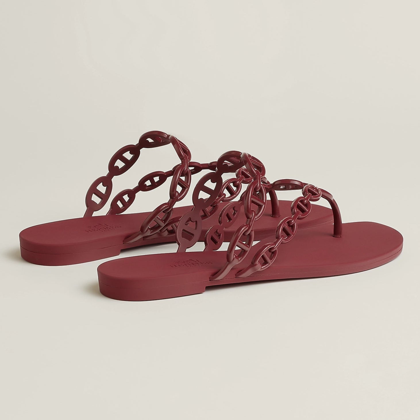 Hermes Island Sandals - Rouge H