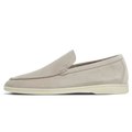Loro Piana Summer Walk Suede Loafers - Light Grey (247)