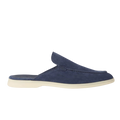 Loro Piana Babouche Walk Suede Slippers - Racing Blue (003)