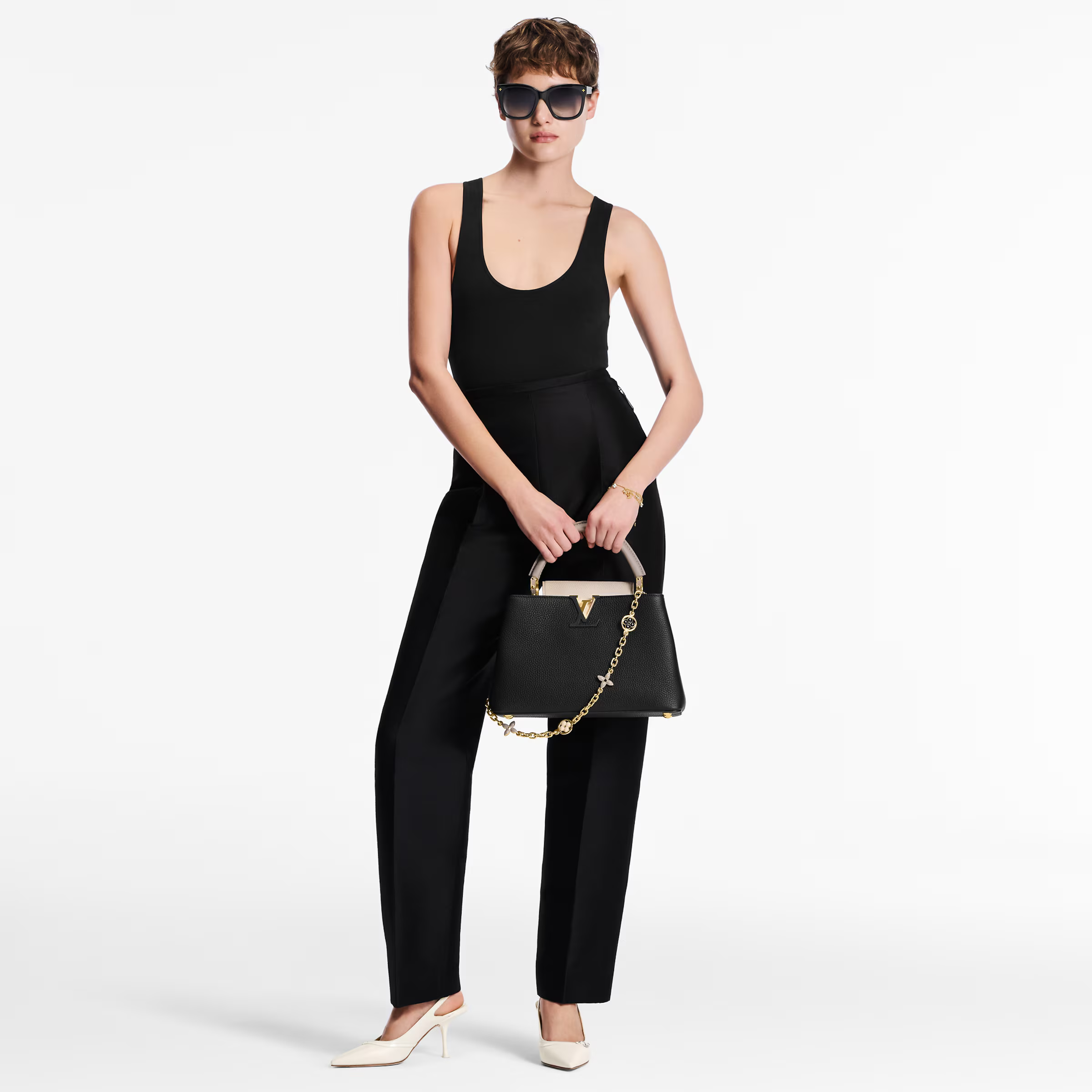 Louis Vuitton Capucines MM Handbag – Black