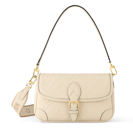 Louis Vuitton Diane Satchel Shoulder Bag - Cream