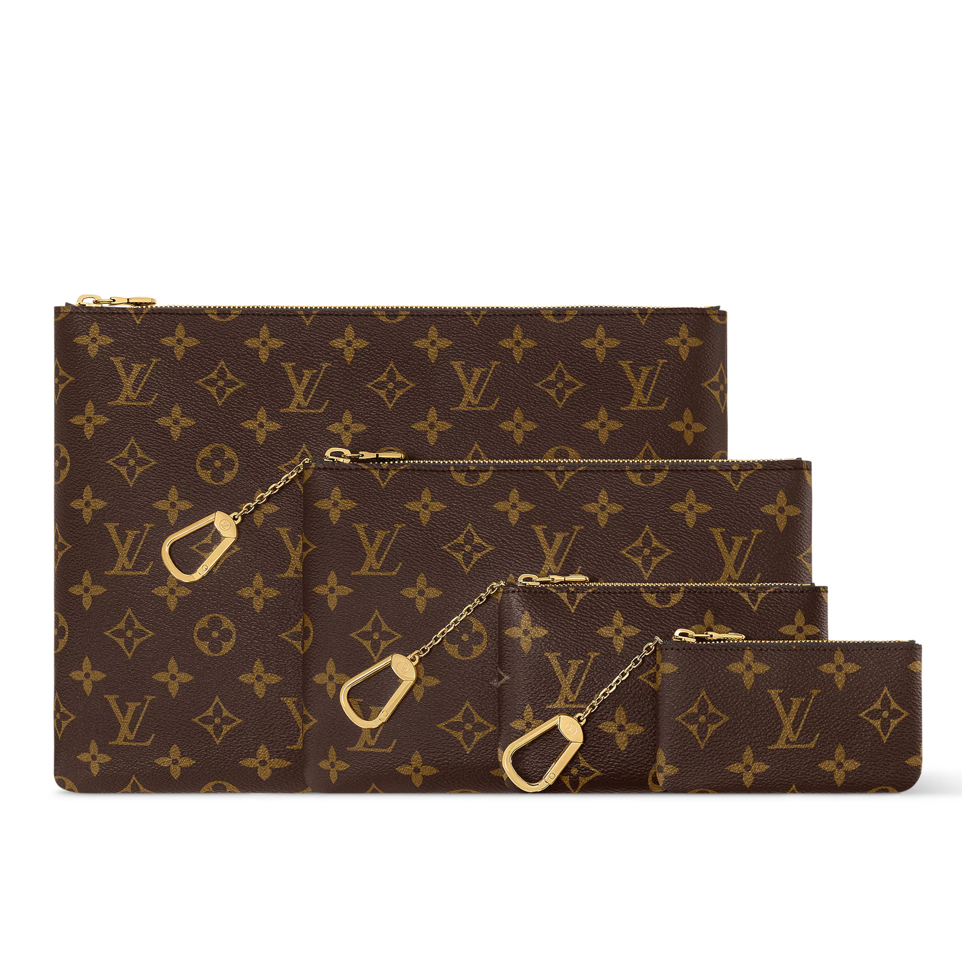 Louis Vuitton Monogram Key Pouch - Brown
