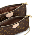 Louis Vuitton Mongram Canvas Multi Pochette Accessoires Crossbody Bag - Khaki