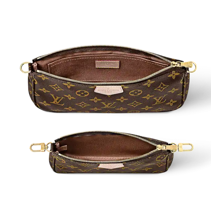 Louis Vuitton Mongram Canvas Multi Pochette Accessoires Crossbody Bag - Khaki