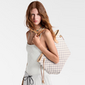 Louis Vuitton Neverfull MM Damier Azur Tote Bag - White