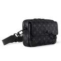 Louis Vuitton Steamer Messenger Wearable Wallet - Black Monogram Eclipse