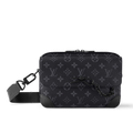 Louis Vuitton Steamer Messenger Wearable Wallet - Black Monogram Eclipse