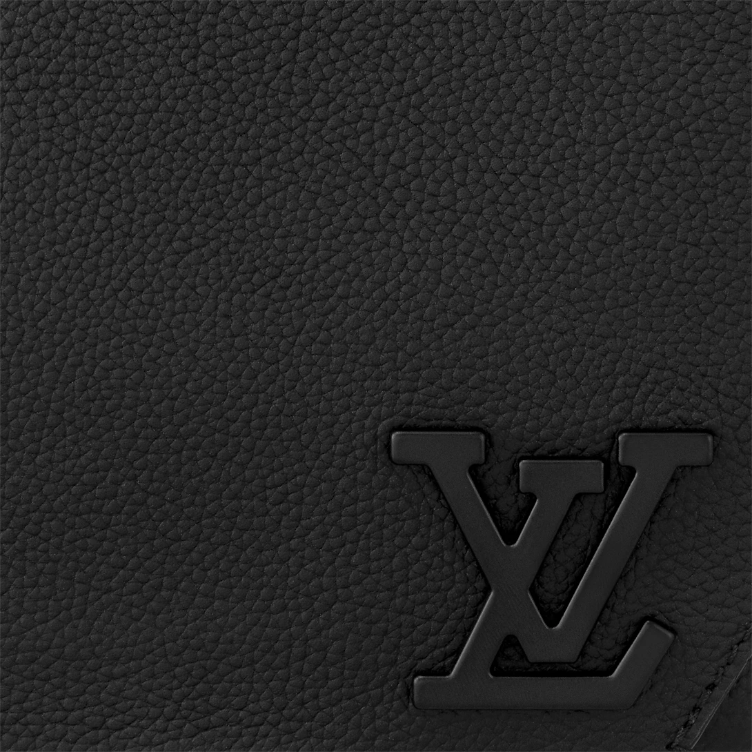 Louis Vuitton Grained Calfskin Aerogram Takeoff Sling - Black