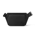 Louis Vuitton Grained Calfskin Aerogram Takeoff Sling - Black