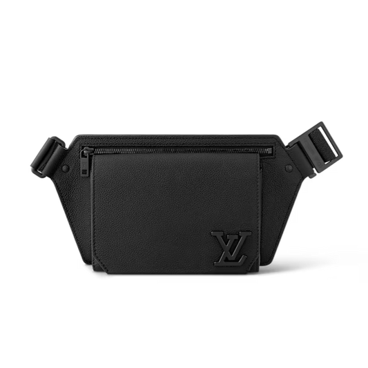 Louis Vuitton Grained Calfskin Aerogram Takeoff Sling - Black