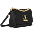 Louis Vuitton Twist MM Chain Shoulder Bag - Black