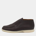 Loro Piana Open Walk Full-Grain Leather Boots – Dark Brown (146)