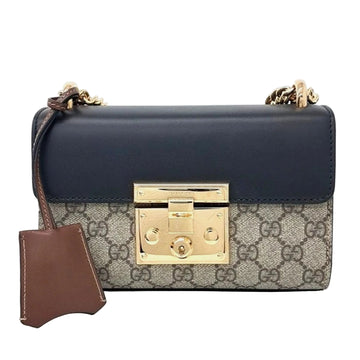 Gucci GG Padlock Crossbody Shoulder Bag – Black