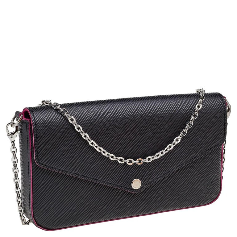 Louis Vuitton Epi Pochette Felicie Chain Bag - Black Hot Pink