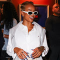 Prada PR26Z 17K-08Z White Oval Sunglasses