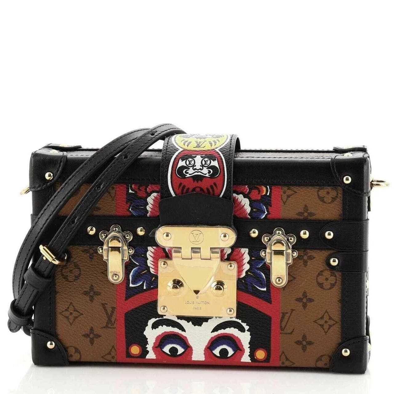 Louis Vuitton x Kansai Yamamoto Monogram Reverse Petite Malle Crossbody Bag - Brown