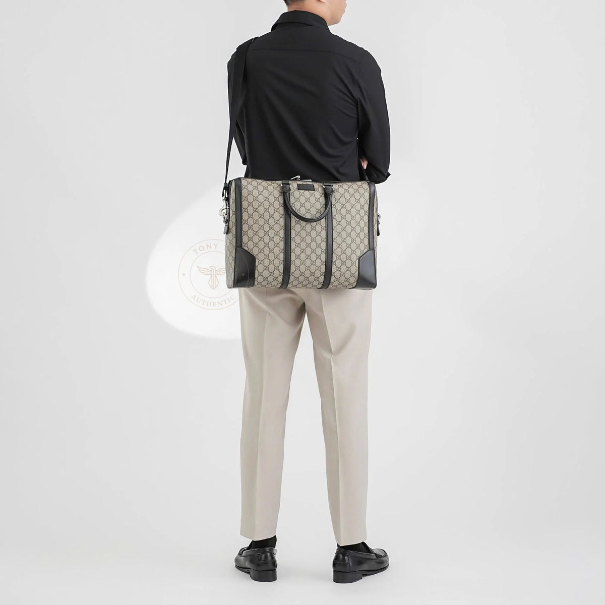 Gucci GG Medium Briefcase Bag - Beige